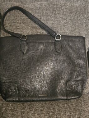 Rebecca Minkoff Spacious Black Leather Pebble Tote